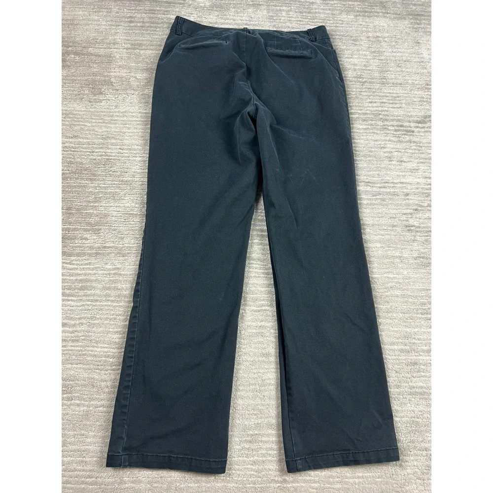 Caribbean Joe Pants Womens 10 Navy Blue Straight Leg‎ Cotton Blend Stretch Chino